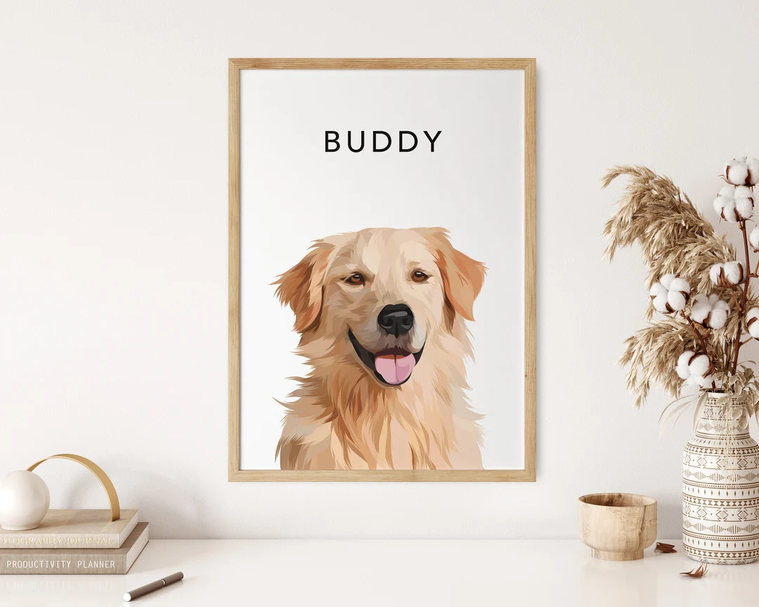Custom Pet Portrait Dog Portrait Custom Painting From Photo - Etsy | Etsy (US)
