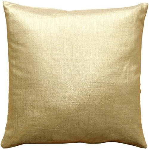 PILLOW DÉCOR Tuscany Linen Gold Metallic 20x20 Throw Pillow | Amazon (US)