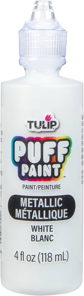 TULIP Puff Paint Metallic White 4 Fl Oz (Pack of 1) | Amazon (US)