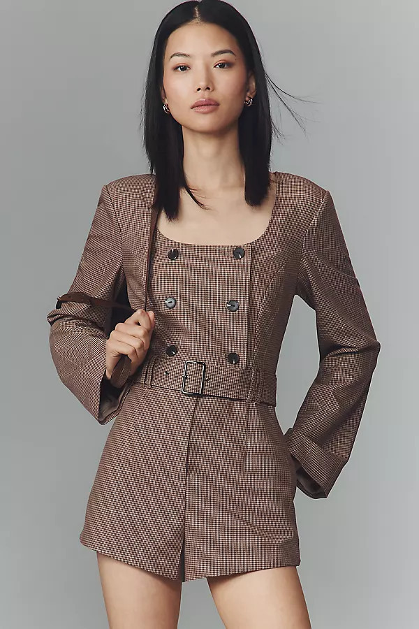 Long-Sleeve Blazer Romper Jacket | Anthropologie (US)