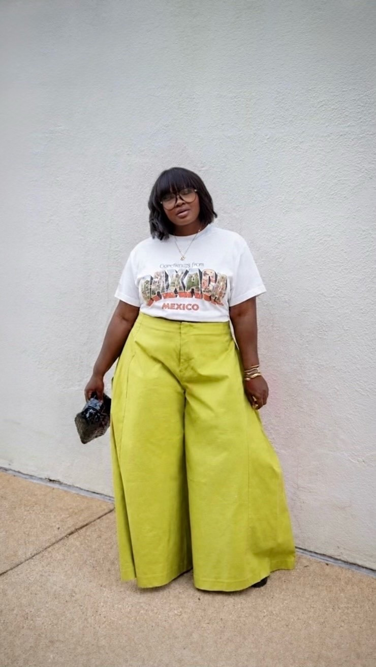 Bright colors aren’t only for summer. These wide leg pants can be styled with sweaters, jackets, and neutral layers when the season changes.   fall transition outfit, green trousers, seasonal fashion, colorful fall outfits, wardrobe essentials

#LTKootd #LTKSeasonal #LTKMidsize