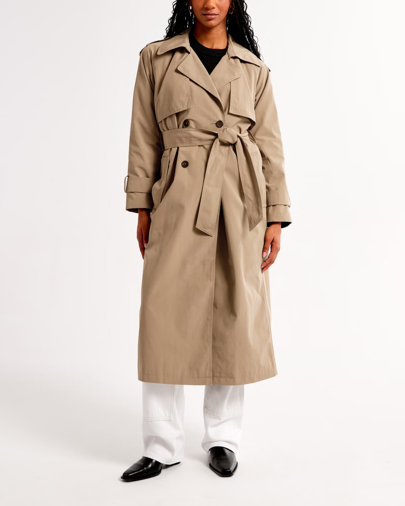 Women's Full-Length Trench Coat | Women's Coats & Jackets | Abercrombie.com | Abercrombie & Fitch (US)