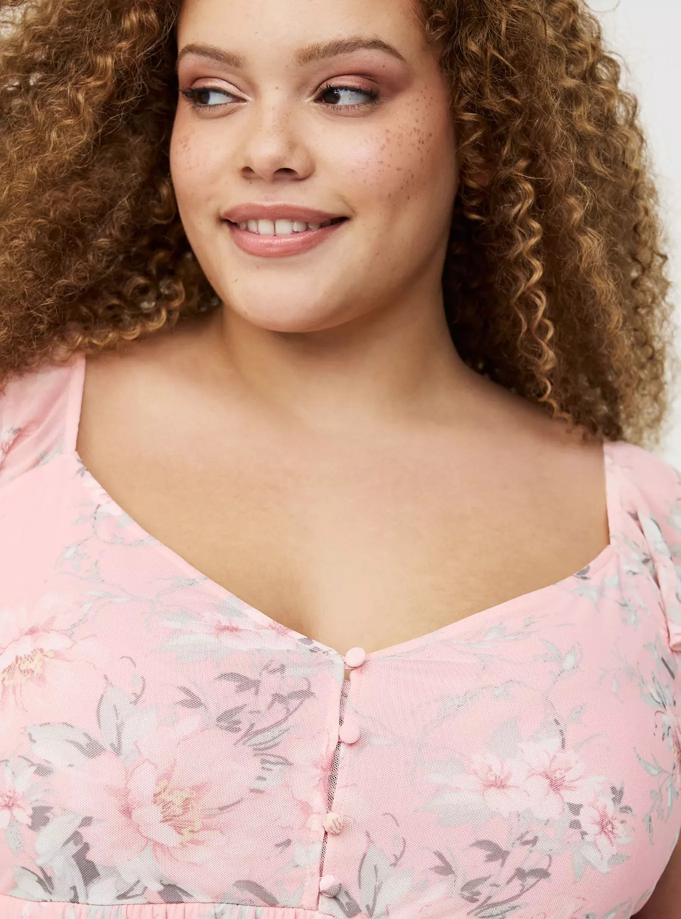Mesh Flutter Sleeve Babydoll Top | Torrid (US & Canada)