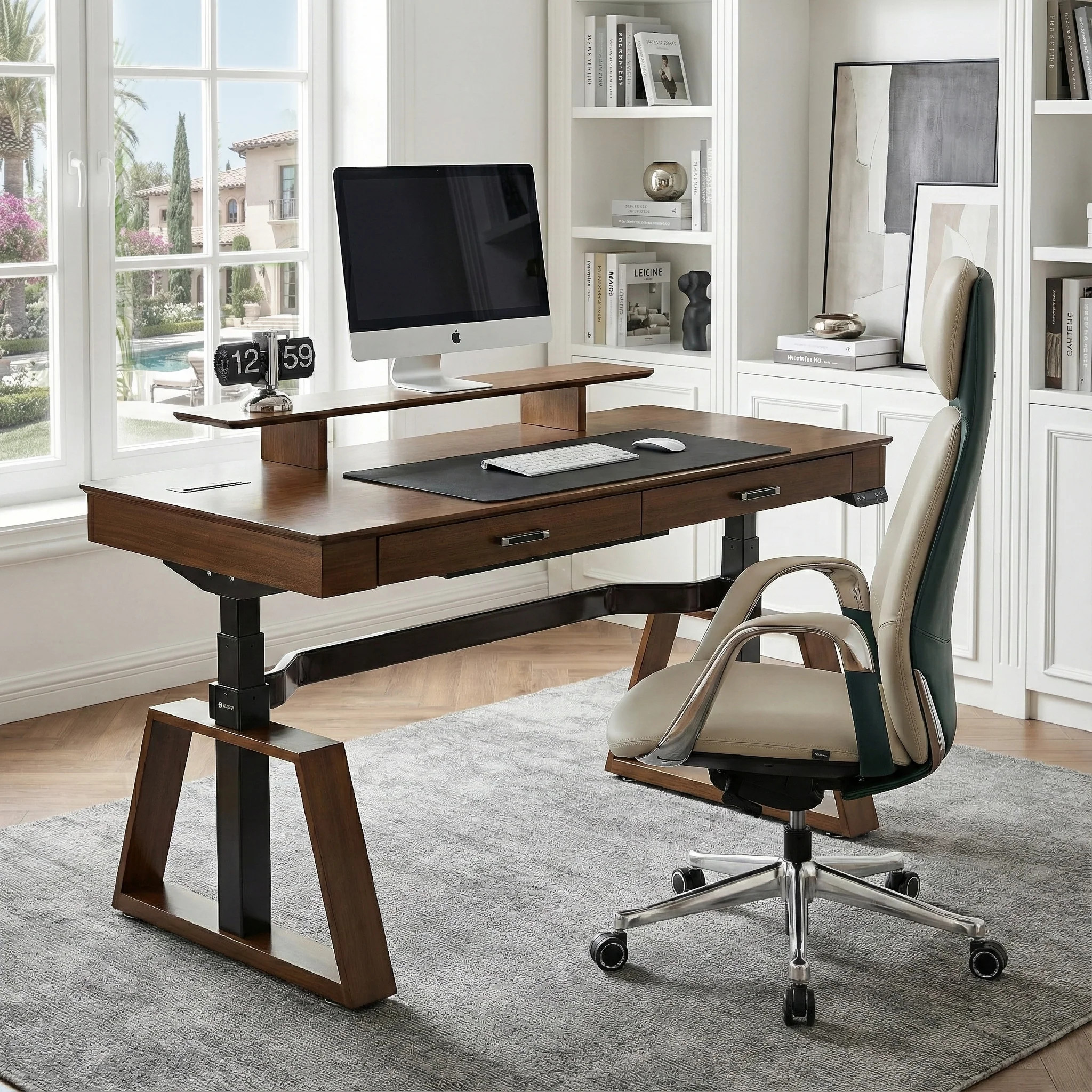 Executive Office Set: Ark Standing  Desk & Luxury Executive Chair | Eureka Ergonomic