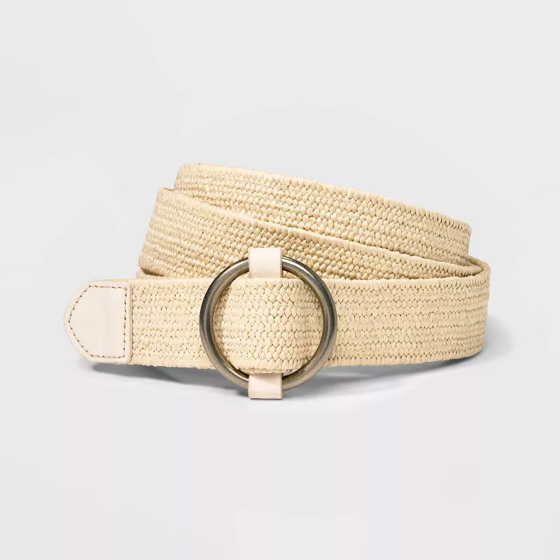Women's Woven Belt - Ava & Viv™ Beige | Target