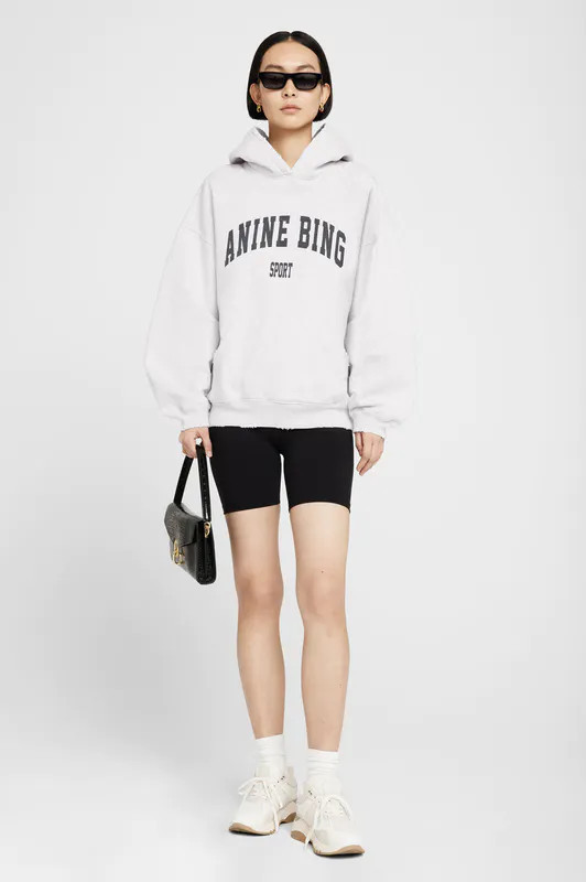 ANINE BING Harvey Sweatshirt - Heather Grey - Grey - XXS | Verishop