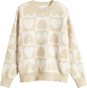 All in Favor Heart Jacquard Sweater | Nordstrom | Nordstrom