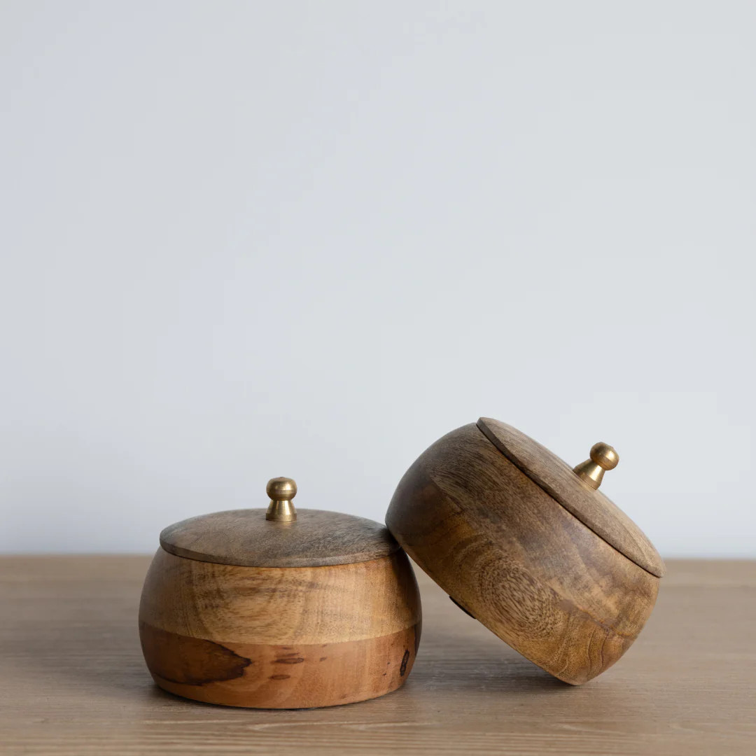Handmade Mango Wood Jar | By Luxe B Co. | luxe bCO