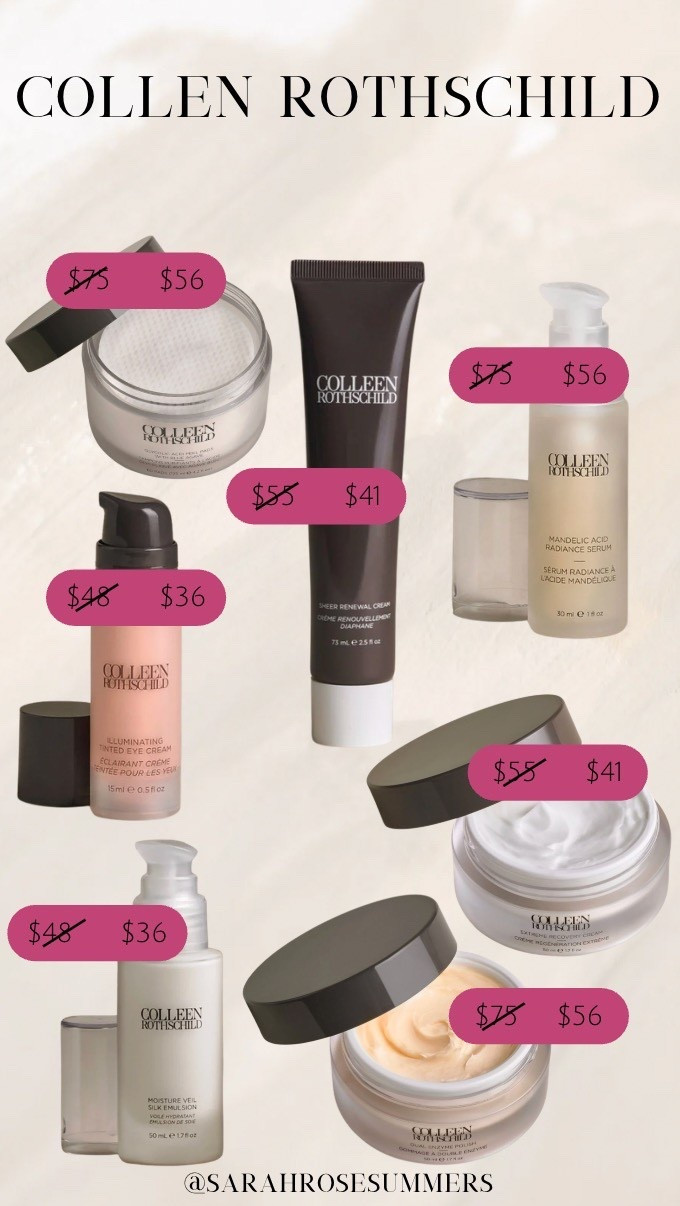 Colleen Rothschild 25% off
Skincare on sale 

#LTKselfcare #LTKBeauty #LTKSaleAlert