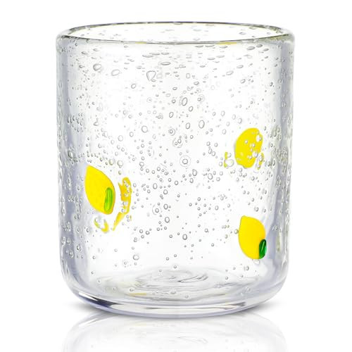 SiliFine 1 Pcs Lemon Icon Juice Glasses, 14oz Lemon Stemless Wine Glasses Drinking Juice Glasses for Party Supplies Gift | Amazon (US)