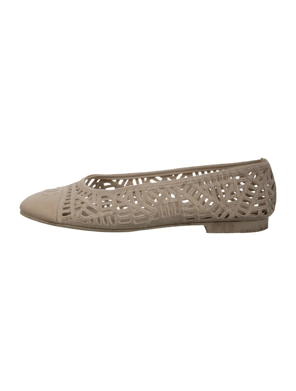 2026 Interlocking CC Logo Ballet Flats | The RealReal