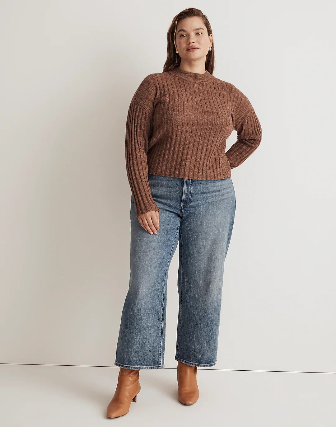 Plus Mockneck Crop Sweater | Madewell