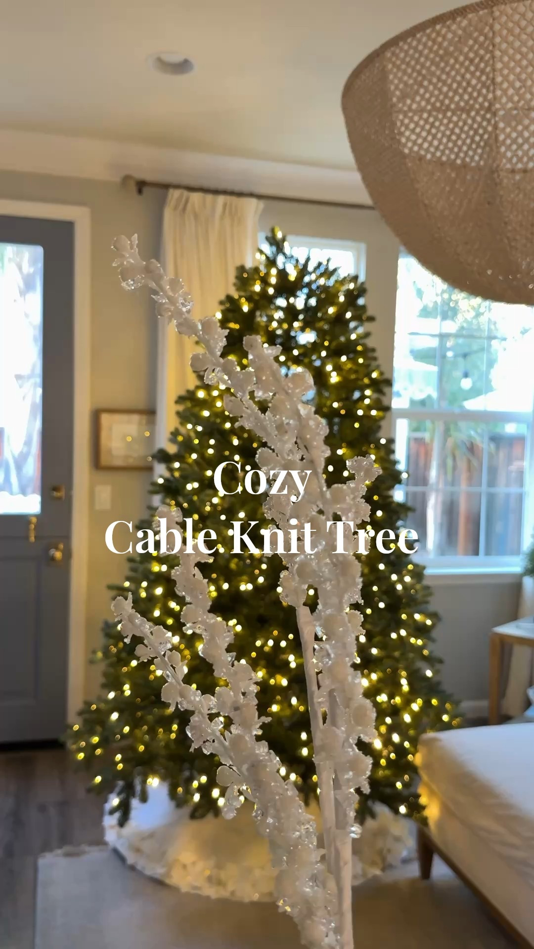 The first tree to get decorated this year is my favorite by far! tree has virsitial lights white or colored. The ivy picks and frosted mistletoe red berries tied with the hydrangeas was the perfect match to the cozy knit ribbon I got last year. Coastal Cabin Christmas has arrived! 

#LTKSeasonal #LTKHoliday #LTKHome