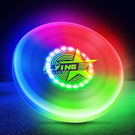 Glow in The Dark LED Flying Disc - 7 Dynamic Modes, 7 Colors, IP65 Waterproof, Perfect Birthday &... | Amazon (US)