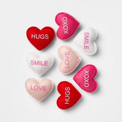 8pk Valentines Heart Vase Filler Pink/Red/Fuchsia - Spritz™ | Target