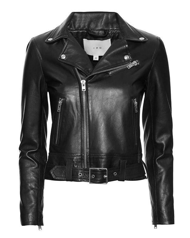 IRO Gant Moto Leather Jacket: Black | Intermix