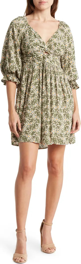 Twist Front Keyhole Long Sleeve Dress | Nordstrom Rack