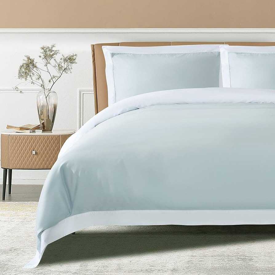 THE COTTON & SILK®️ 100% Luxury Long-Staple Cotton Duvet Cover Set - Soft & Breathable - Inclu... | Amazon (US)