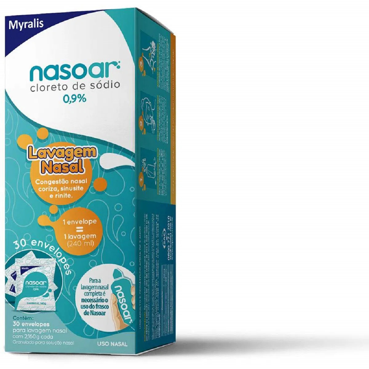 Nasoar 0,9% Refil Com 30 Envelopes - Pague Menos | Medicamentos e Manipulação | Pague Menos BR