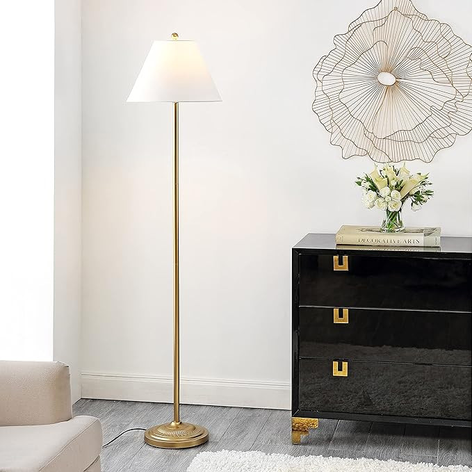 Safavieh Lighting Collection Hallie Contemporary Gold 68-inch Floor Lamp (LED Bulb Included) | Amazon (US)