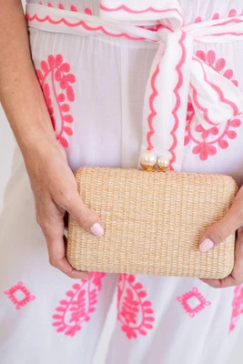 Mimi Pearl Top - Straw Clutch- Sample Sale- Final Sale | Lisi Lerch Inc