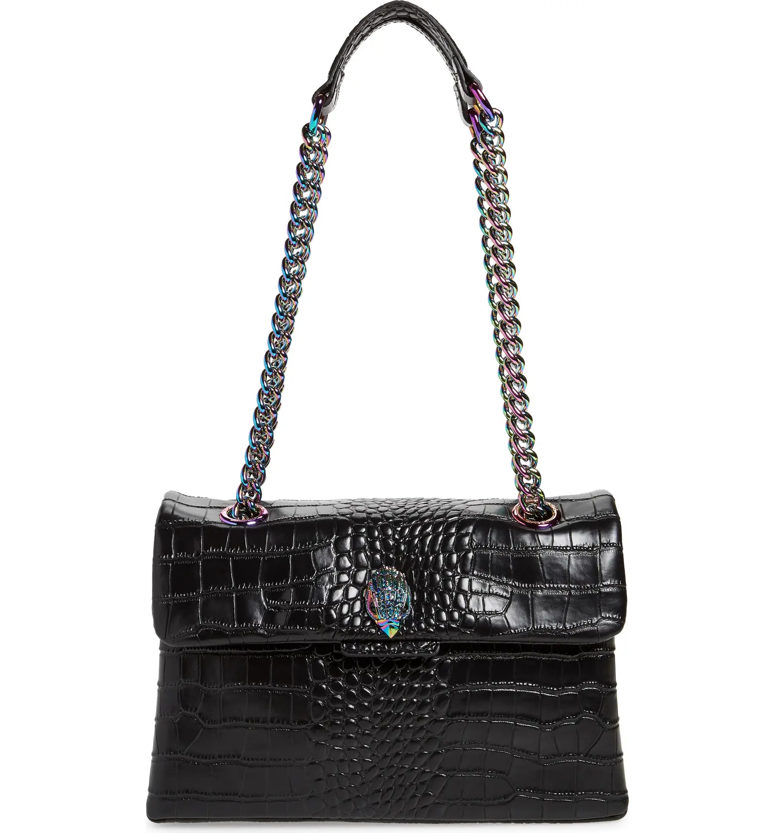 Large Kensington Croc Embossed Leather Shoulder Bag | Nordstrom