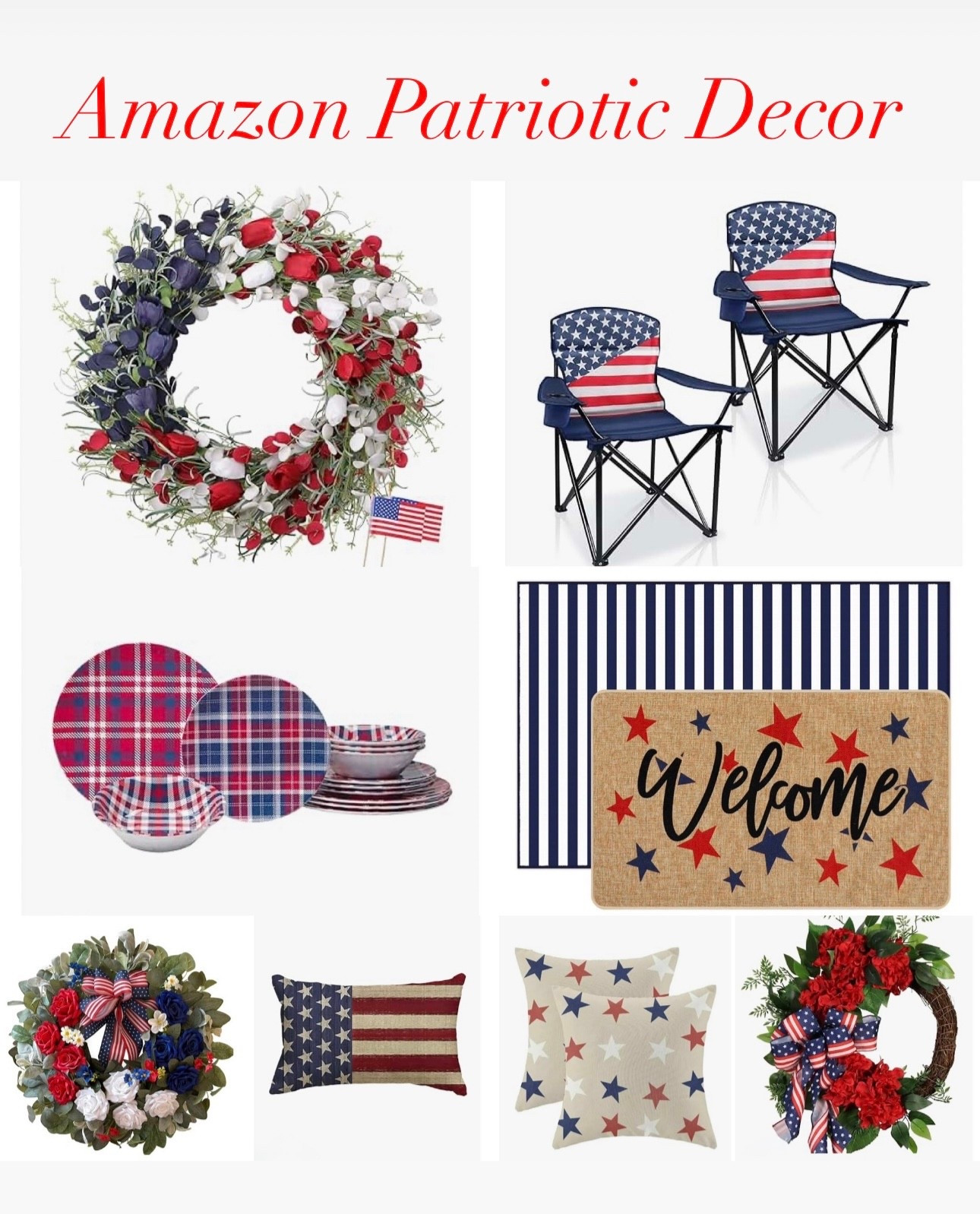 Amazon Home finds for Memorial Day decor, Fourth of July decor, or patriotic decor ￼

#LTKmomlife #LTKHome #LTKSeasonal