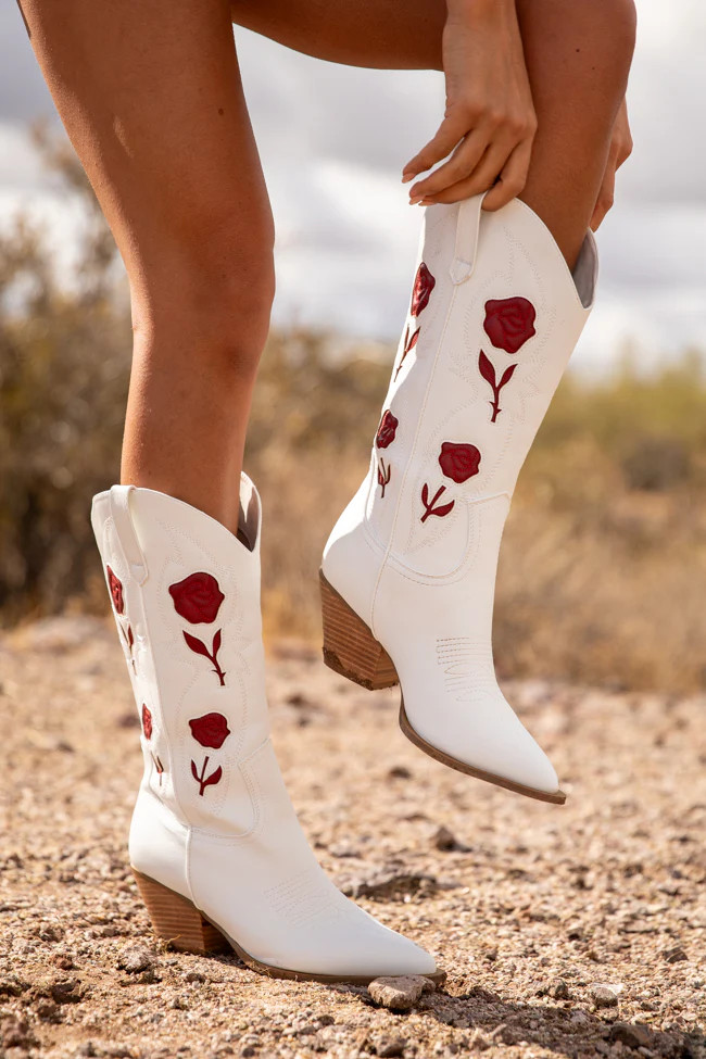 Arden Rose Western Boots | Pink Lily