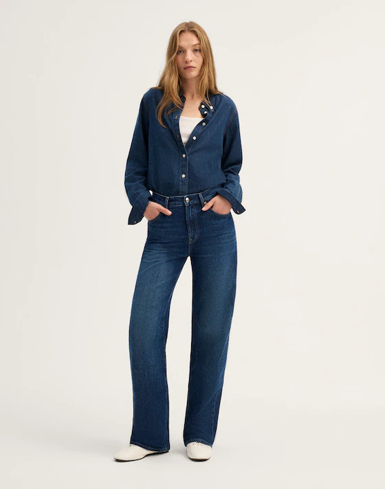 The Perfect Vintage Wide-Leg Jean in Airy Denim | Madewell