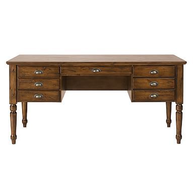Printer's 64&quot; Keyhole Desk with Drawers | Pottery Barn (US)
