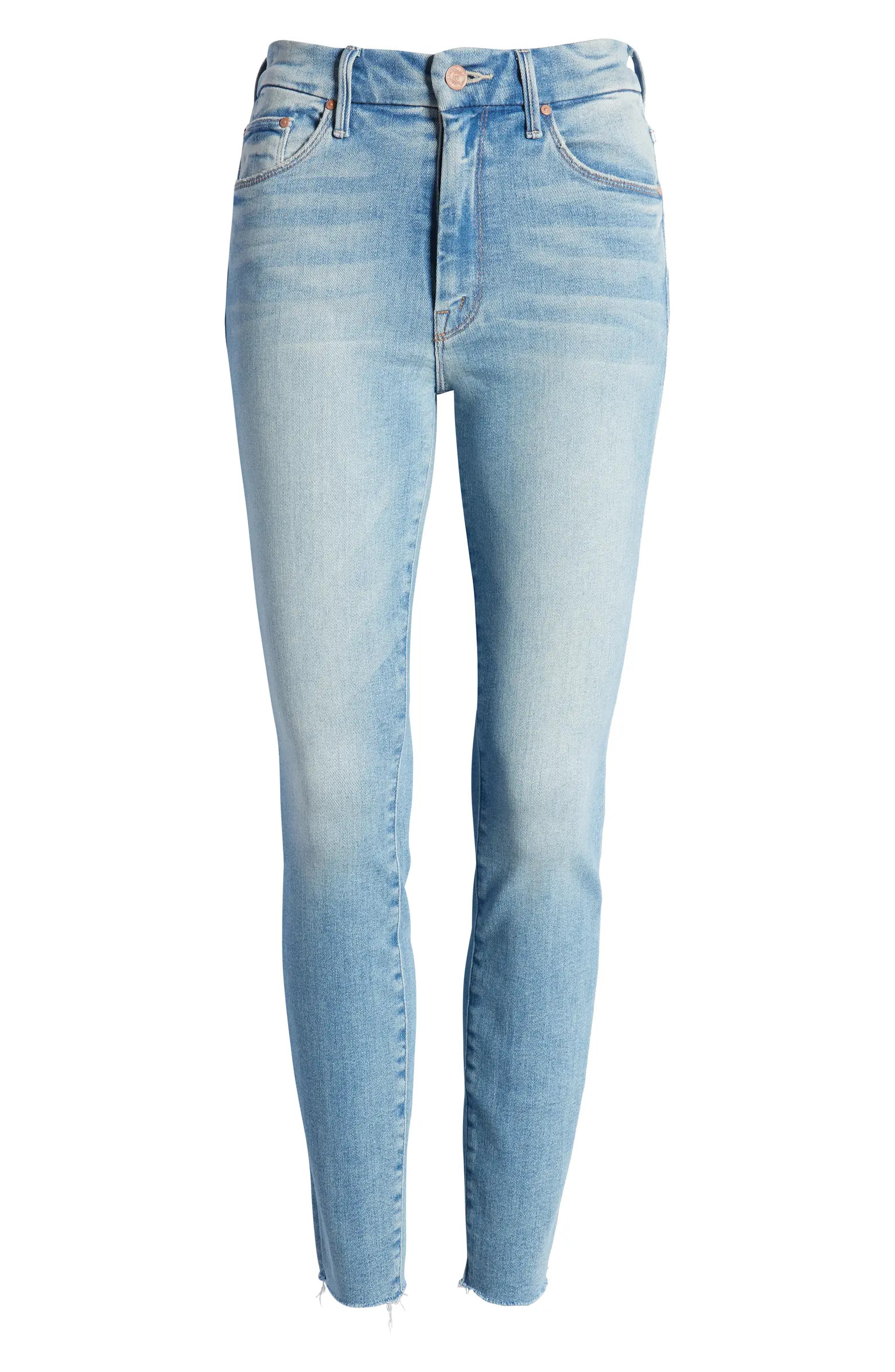 The Looker High Waist Frayed Ankle Skinny Jeans | Nordstrom