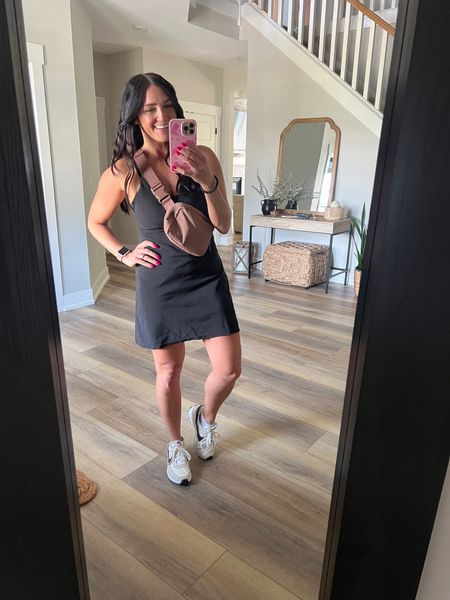 Baseball mom fit! This is the best athletic dress that comes in lots of colors and has built in shorts. 

Amazon fashion, mom style 