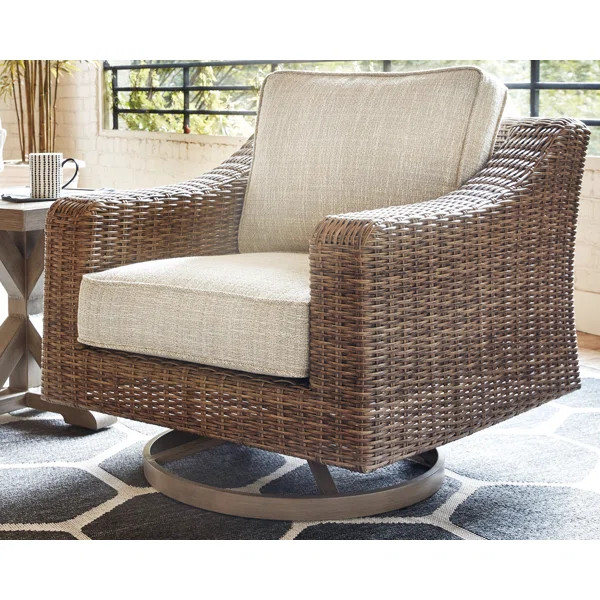 Danny Swivel Patio Chair with Cushions | Wayfair North America