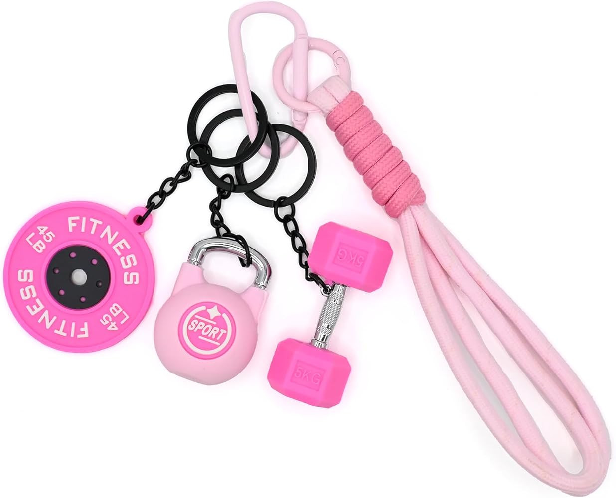 Dumbbell Keychain set Silicone Gym Keychain Motivational Gym Accessories Fitness Gifts for Boyfri... | Amazon (US)