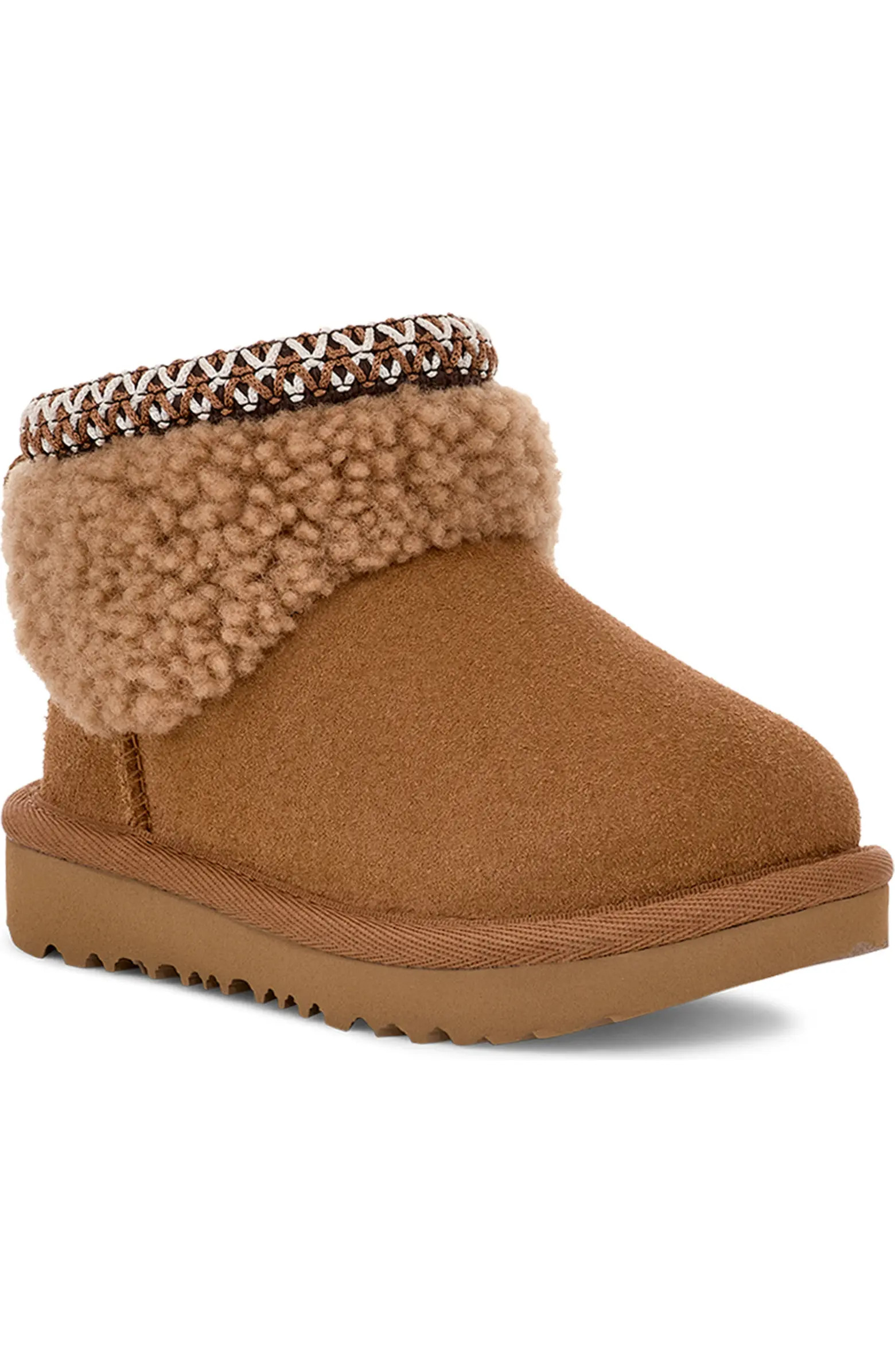 Kids' Classic Ultra Mini Curly Shearling Boot | Nordstrom