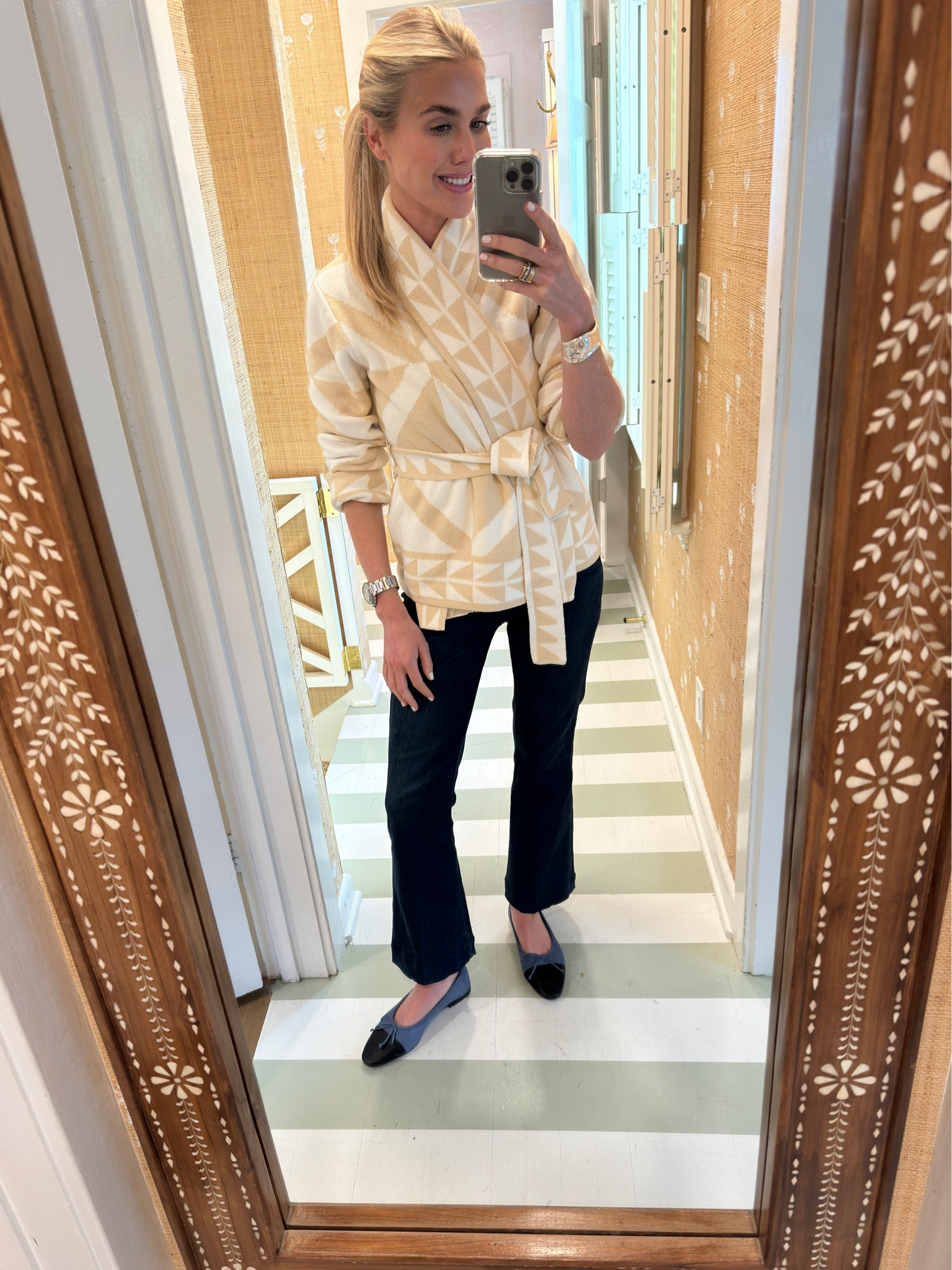 Denim on denim best ballet flats ever 🤍