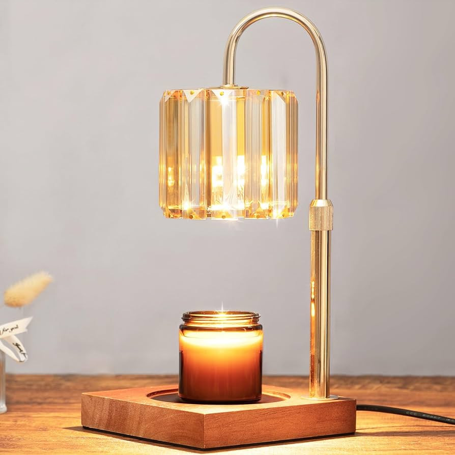 Candle Warmer Lamp with Timer, Dimmable Electric Candle Wamer Adjustable Height, Glass Modern Can... | Amazon (US)