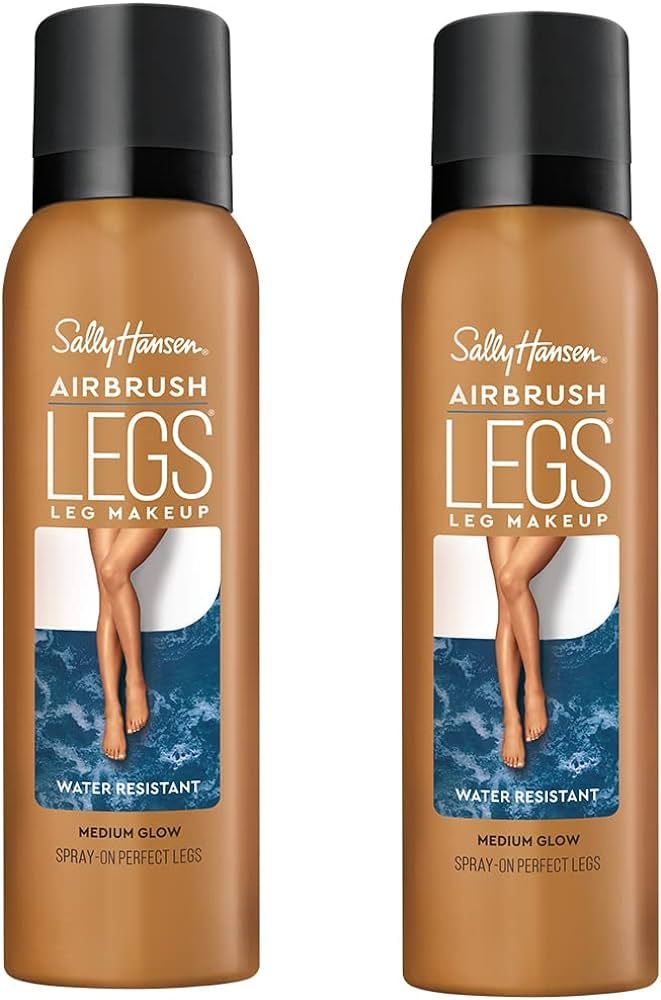 Sally Hansen Airbrush Legs, Leg Spray-On Makeup, Medium Glow 4.4 Oz, Pack of 2 | Amazon (US)