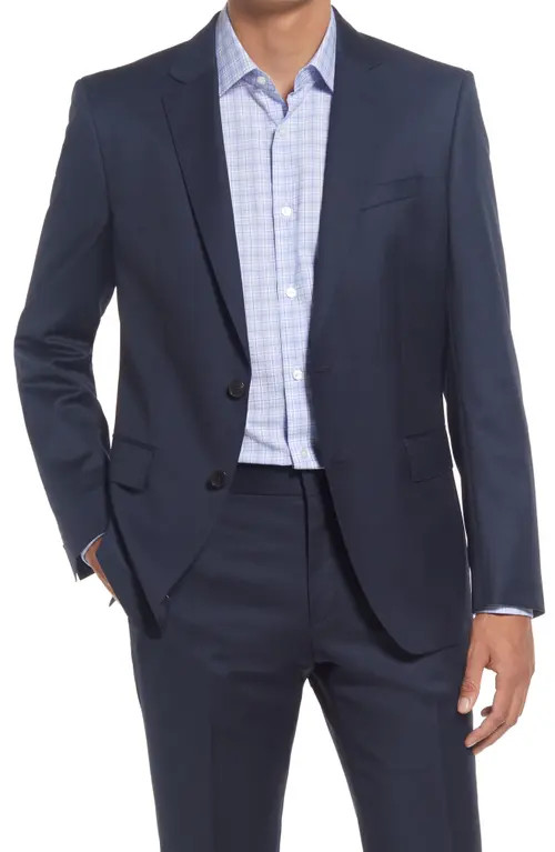 BOSS Solid Wool Sport Coat in Navy at Nordstrom, Size 46 Long | Nordstrom
