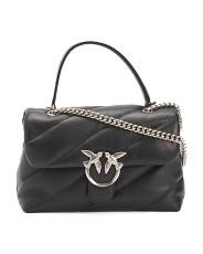 Leather Classic Love Birds Quilted Shoulder Bag | TJ Maxx
