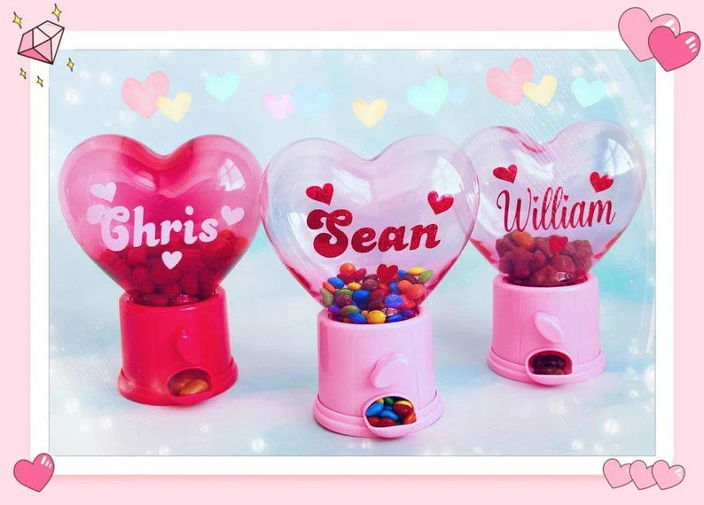 Giving that special fun Valentine's gift can mean so much more with a Personalized Candy Dispense... | Etsy (US)