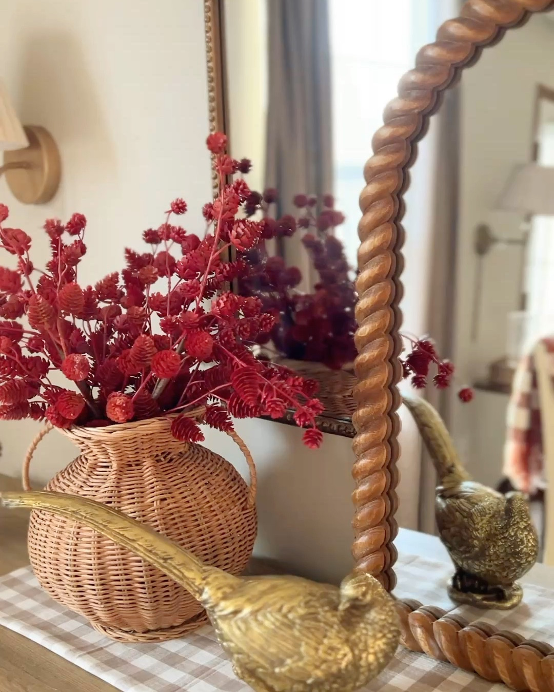 Neutral Home with a pop of color. I love the look of layered mirrors. #decor 

#LTKHome #LTKStyleTip