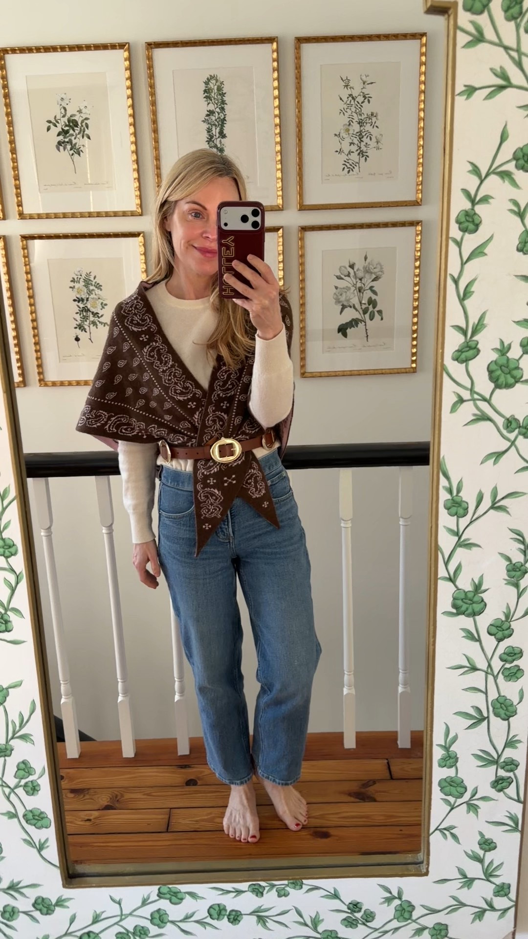 Scarf and belt.  Just 2 scarves colors left.  Belt back in stock.  

#LTKOver40 #LTKootd #LTKPetite