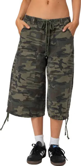 Camo Low Rise Cargo Bermuda Shorts | Nordstrom