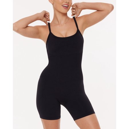 PAVOI Women s Seamless One-Piece Butt Sculpting Waist Compression Romper 5 Inseam | Walmart (US)