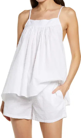 Swiss Dot Cotton Cami & Boxer Pajamas | Nordstrom