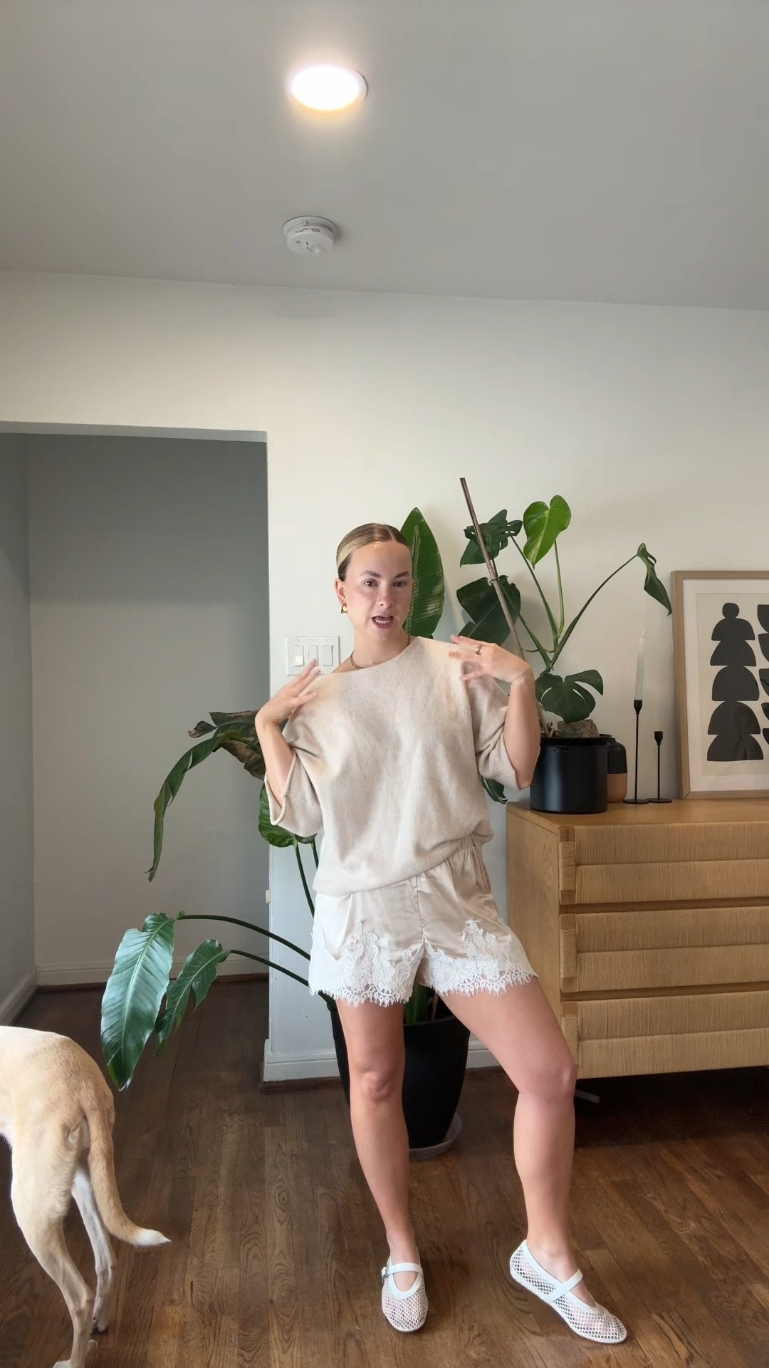 Casual weekend outfit inspo | wearing S in sweater top + M in shorts @Saie 

#LTKootd