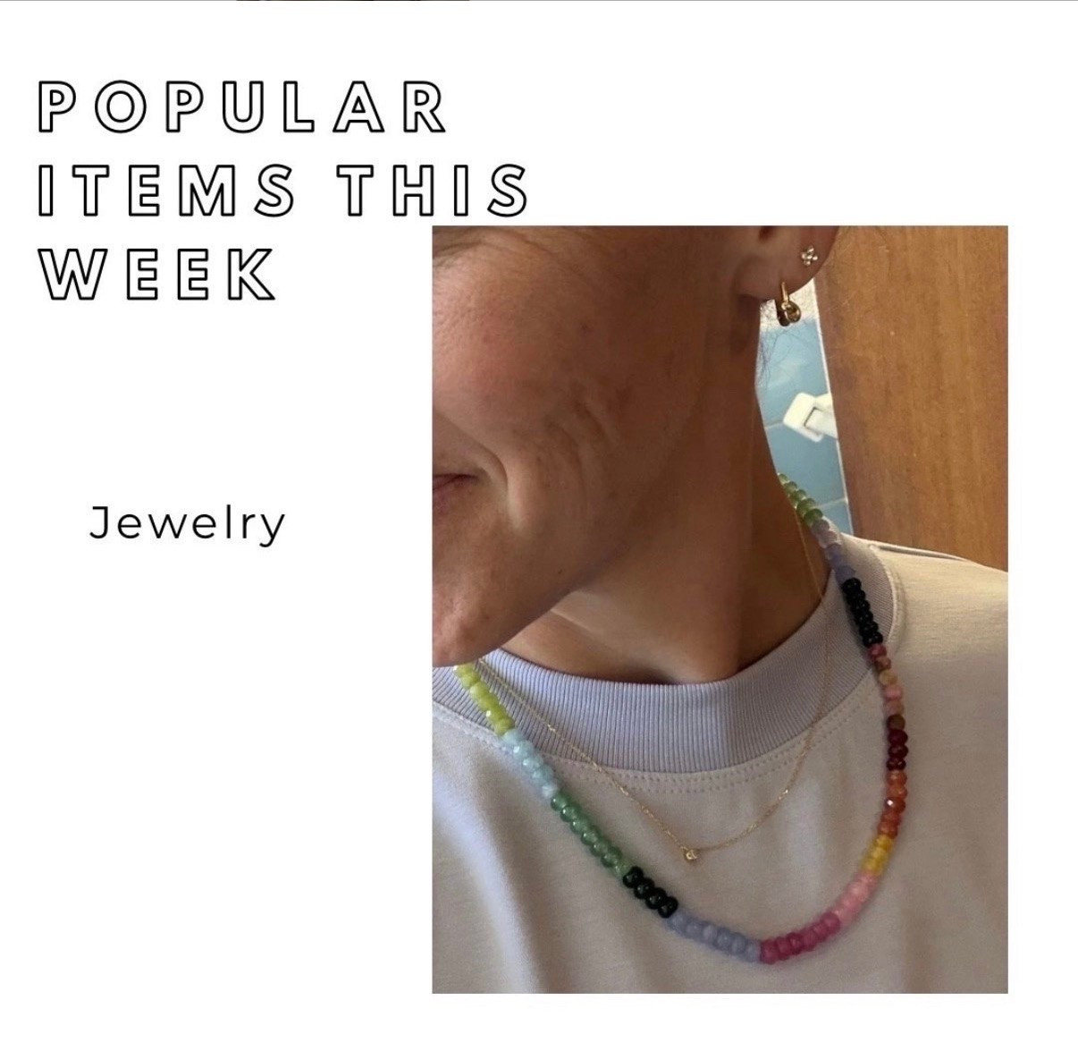Some of my favorite jewelry pieces 


#beadednecklace #solitaire #athleta #springsweatshirt #athleisure #amazon #under25 #budgetfriendly #giftforher #giftidea #knotearrings #hoopearrings @Etsy    @Quince  

#LTKOver40 #LTKU #LTKSaleAlert