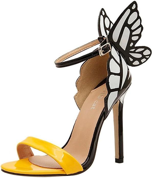 MayBest Women's Fashion Butterfly High Heel Sandals Party Shoes | Amazon (US)