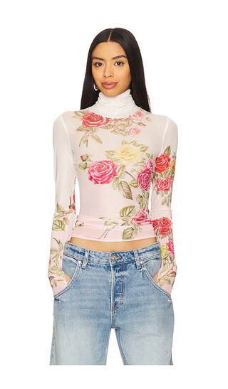 AFRM Zadie Mesh Top in Pink. - size XL | Revolve Clothing (Global)